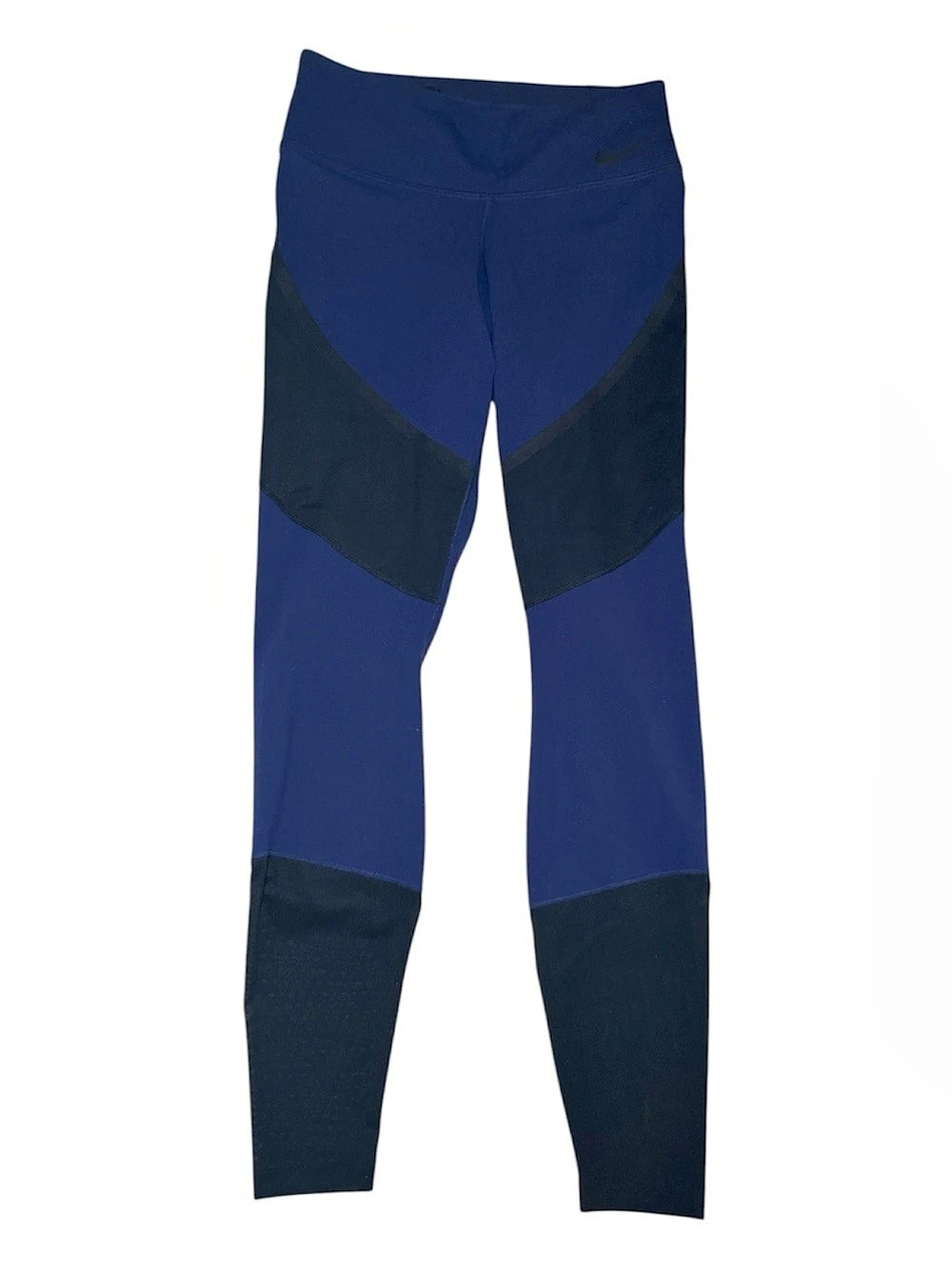 Nike Pro Dri-FIT Colorblock Mesh Panel Leggings Blue & Black sz Small